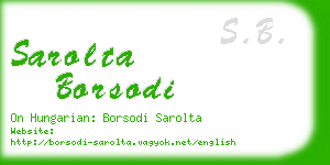 sarolta borsodi business card